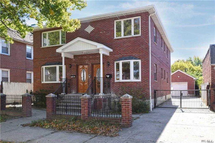 Beautiful 2 Family House In Bayside. Huge House With 4 Bedrooms On Each Floor. Big Open Space Finished Basement. Long driveway That Fit 5 Cars. Detached One Garage. Central A/C. Great School District 26. One Block From Northern Blvd. 10 minutes Walk To Bell blvd Bayside Lirr. 2-3 Minutes Walk To Bus Stops. Close To All!