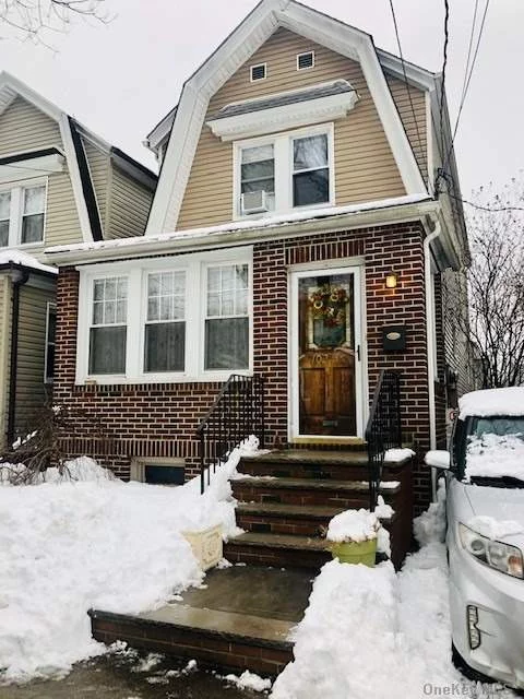 Location ! Detached legal 2 family home. Open concept first floor with Den, LR, FDR, EIK, Full bathroom and Master Bedroom used with basement which has office, laundry, Full bathroom and bedroom. 2nd floor - 1 bedroom apt.