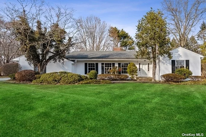 Meticulous 3 bedroom, 2.5 bath ranch located in coveted Calves Neck area of Southold. Renovated kitchen, large living/dining room with vaulted ceiling and fireplace. Spacious backyard for entertaining and inground heated salt water pool! Large windows allow a lot of light into this easy one level home. Close to all the North fork has to offer!!