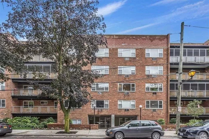 Sponsor Unit, No board approval needed. Spaccious 1 bedroom 1.5 bath apartment with a private outdoor terrace. large L shaped LR/DR with slider doors. lots of closet room. laundry room in building. Easy parking and close to public transportation, LIRR, Restaurants, shopping and entertainment.