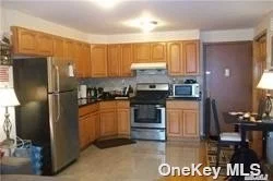 Living Room, Dining Area, Kitchen, Bathroom. Hardwood floors, freshly painted, washer and dryer in unit, terrace. Heat, cooking gas and electric not included. Street parking. No pets.