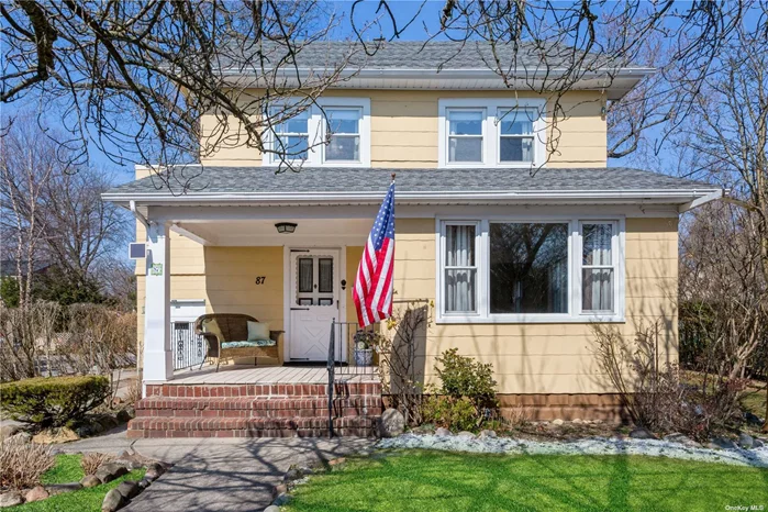 Located on a quiet street in the Village of Lynbrook, this 1921 Colonial is one of the largest homes in the area with over 2900 sq. ft. of living space. A charming front porch leads to a sun-filled entry foyer open to the expansive living room of this south facing home. The living room adjoins a banquet-sized dining room and a spacious family room with built-in bookcases, a gas fireplace and windows overlooking the private property. The modern kitchen has the space to make it a chef&rsquo;s dream! Off the kitchen is a laundry/mud room area and powder room with yard access. The second floor has four huge bedrooms and two full bathrooms. A full staircase leads to the attic bonus space. Situated on a rare 60x159 property (plus an additional 10x100 parcel), this home is a rare gem in the Village of Lynbrook and awaits personal touch! Total taxes (including Village) after STAR of $1450 are $17, 090.