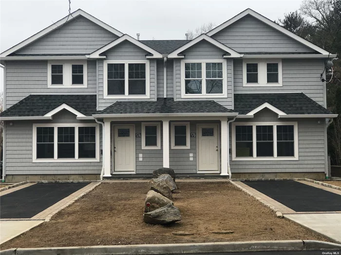 NEW CONSTRUCTION LUXURY 3000 SF DUPLEX. Huge Great Room 32x20 Combines Lr, Dr & Custom Designed EIK. White Cabinets w/Pull Outs, Large Island Seats 4, Granite Tops, LG Stainless Appliances & Glass Subway Tiles,  Opens to Paver Stone Patio. 2nd Level: Primary BR, Full Bth, Walkin Closet. 2 Addl BRS, Full Bth. Full Finished 32x20 Basement Playroom, Exercise Rm, Half Bath, Washer/Dryer/Sink, Lots of Storage, Access to Yard. Adura Luxury Plank Fls & LED Hi Hats thru-out. Deep Fenced Private Yard. PreWired Optimum-Altice TV & Internet Service, Energy Efficient Appliances & HVAC System. Will be professionally Landscaped. Quality Construction & Appointments. Near Park, Pool, Transportation, Shopping, Restaurants & Marinas. Quiet Location.