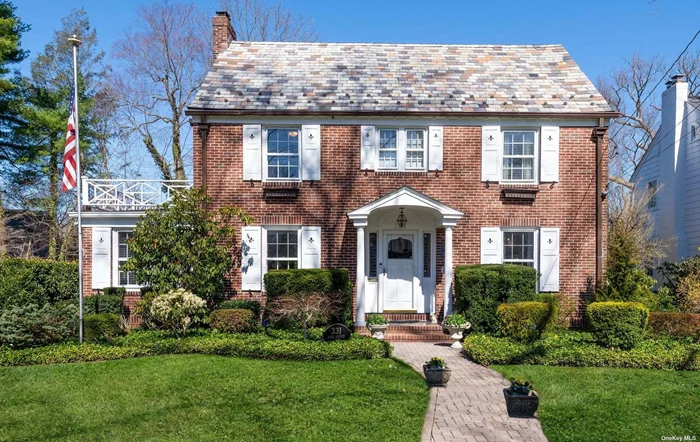 Timeless & elegant 3-story brick CH Colonial set on stunning oversized park-like property in the heart of the Village of Munsey Park. Blending traditional design w/architectural details, this pristine 3 BRS 4 Full BTH home is move-in ready. Living room w/wood burning fpl, formal dining room & den drenched in sunlight. Large EIK w/center island & SS appliances opening to tumbled granite patio. The 2nd flr boasts a primary BR w/bath plus 2 addtl BRS w/bath. 3rd flr has large storage room & home office. Attached 2-car garage. New cesspools 2017; New gas heat 2016. Great mid-block location close to school, town & LIRR.