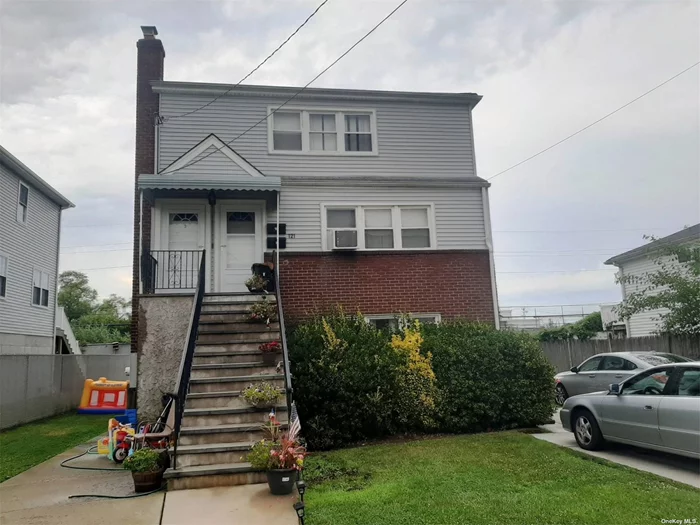 Large 2 bed first floor unit. Door is right side. 2 car parking tandem. Shared use of yard. Near LIRR!! Private Laundry. Formal dining room. Small pet at Landlords discretion.