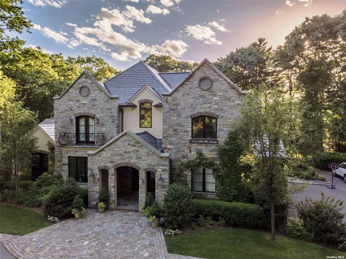 Custom built in 2010 & located in award winning Syosset School Dist. This English style colonial has it all. Gourmet kitchen w/ Thermador appliances flows seamlessly into 2 story family room w/ a wall of doors overlooking the bluestone patio w/ stone outdoor fireplace. Master-suite w/ marble bth & steam rm. Many xtras!
