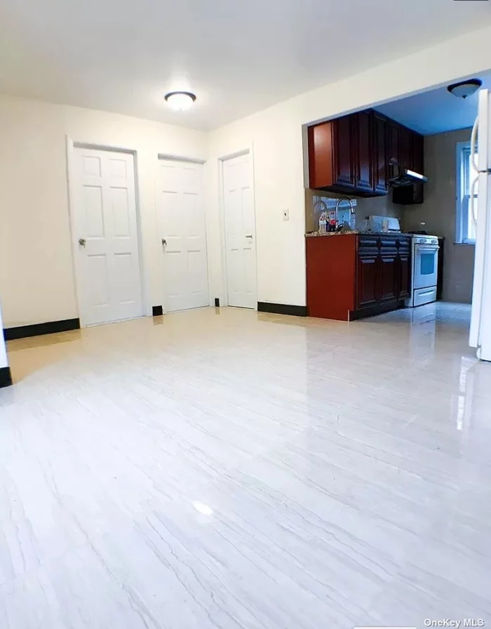 new renovated 3 bedrooms apartment on 2nd floor, large size for each room, bright with windows at each direction, hard wood floor, granite countertop, easy street parking .