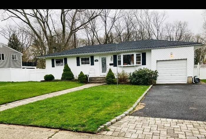 Updated 3 bedroom 1.5 bath ranch in Islip Schools, features include updated kitchen, all new appliances , new cabinets and back splash, re-done wood floors, house freshly painted,  large den , part finished basement with 1/2 bath , Large fenced in yard , new roof .