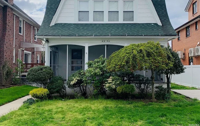 Spacious 3 Br, 1.5 Ba Col In Prime Bayside Location. Front Porch, Lr, Formal Dr w Fireplace. Kit W/ Laundry Alcove. Nice Sized Brs. 2nd Fl Enclosed Porch! Stairs To Attic 2 Storage Rms Plus Office/Study Room! Full Close to Northern Blvd, bank, bus stations(Q88, Q58, Q20A, Q44), restaurants, supermarkets...School dis #25, Close to, PS159 and PS130(National Blue Ribbon School). 3 block to Nursing Home