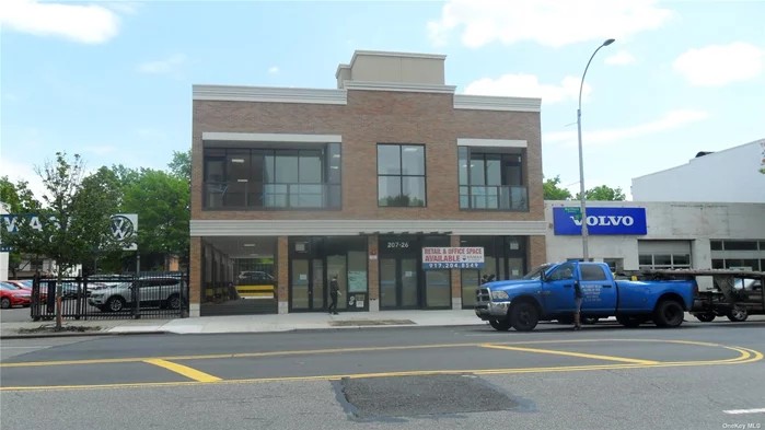 New construction. 2280 SF Retail & office space on the ground floor. Tax included. 14ft High Ceiling. Parking spaces in the back. Elevator.