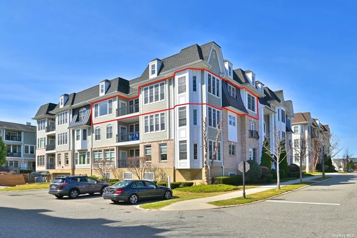 Welcome to Meadowbrook Pointe in Westbury, a well sought after gated community, w/a vacation style living & w/the private country club setting. First time on the market! Move right in to this beautiful 2036SF Fairmont model unit. This top floor, corner, sunlit, open floor unit offers a bright kitchen w/granite countertops & large breakfast area, a gorgeous living room, a formal dining room, a private den or office, a primary suite w/walk in closets & a large primary bath w/jacuzzi, a second bedroom, another full bathroom, open entry foyer, laundry room & a balcony with access from living room & the primary suite.This Unit has an elevator, an assigned indoor parking , a storage unit & also there is parking on the outside lot too. This gated community has a clubhouse w/2000SF fitness center, indoor pool, library, theater, & a ballroom. Two outdoor heated pools, tennis & activities galore indoor and outdoor. Cats & Dogs are welcome depending the size. Too much to list!