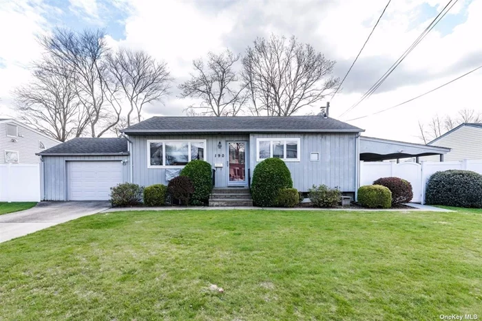 Beautifully maintained three bedroom ranch on an oversized lot. Great living room, eat in kitchen with large pantry. Newly renovated full bath. Full basement with walk out. Make this cutie your own!