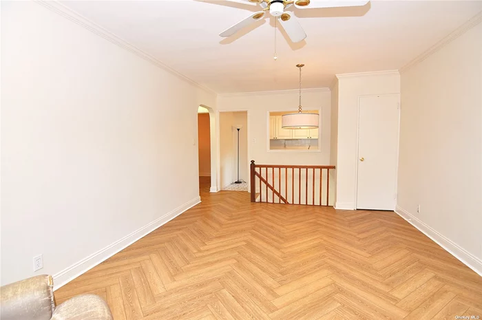 Upper Corner 2 Bedroom Coop Apt, Hardwood Floor Underneath Carpet, New Storm And Front Doors/Windows.Private Entrance, Bbq Ok, Parking Inc, Sd26. Qm5, Qm8, Q88, Q27, Lirr, Near Parks, Shops, School, Restaurants, Security, Pet Friendly, Dog Welcome, Rent Ok, No Flip Tax, Maintenance Includes All Except Electricity,  5 Laundry On Premise, Attic For Storage, 100% Equity Coop, Maintenance Tax Deductible, Lots Of Closets. Move In Condition. 360 Degree Virtual Tour Available