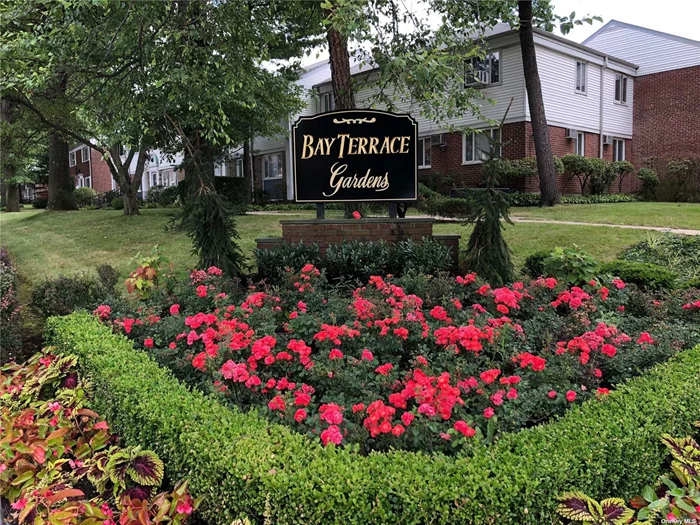 2 Bedroom 1 Bath Deluxe Lower unit in Bay Terrace Gardens. . Base maintenance is $860.45. Maintenance Of $910.45 Includes 1 Air Conditioner, Washer, Dryer, Dishwasher, Gas & Electric. Purchaser will get 1 assigned parking space for additional $25/month. Close To Bay Terrace Shopping Center, Library, Elementary / Middle School, Express Bus, Local Bus. Fort Totten, Little Bay Park, Clearview Golf Course.