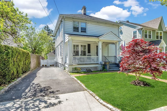 Elegant & Stately 1928 Colonial Located Mid-Block In The Heart Of Sea Cliff Village. This Beautiful Home Features A 2018 Kitchen with Quartz Counter, Stainless Steel Appliances, Plank Floor Tile & French Door To Back Deck. L/Rm w/Brick Wood Burning Fireplace & French Door Leading To Sun Room. Formal Dining Room. 2018 Powder Room, Hardwood Floors Throughout. 2015 Roof, 2020 Gas Weil McLain Boiler, 2018 Updated Electric & Plumbing. 2 Car Oversized Garage. Award-Winning North Shore School District. Low Taxes. Close To LIRR. North Shore School District.