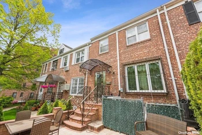 Fully gut renovated attached brick house located in the heart of Briarwood. Just 1 minute away from public transportation, shopping, park, schools and houses of worship. A quick 10-15 minute train ride E and F from Manhattan. The house introduces a beautiful front yard fenced and designed to enjoy throughout the year, Foyer with custom coat closet which are throughout the house, spacious living room and dining room with gleaming hardwood floors, eat in kitchen with heated floors and granite countertops, 3-spacious bedrooms with plenty of closets and 2-full bathrooms with heated floors. There is a finished basement with rear walkout to the back yard, 1-car garage, laundry room and a boiler room. The house also has a backyard that can be used for 2 additional cars as well. This house is in move in condition.