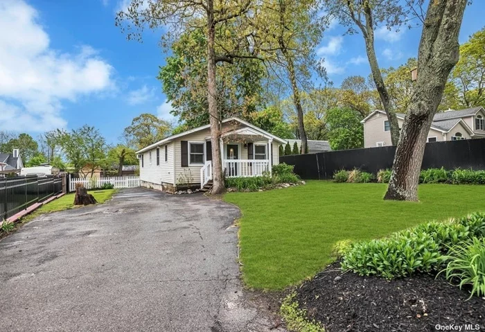 What a Charming Home! This Completely Renovated Ranch on a Tree Lined Cul de Sac in Selden is Truly a Perfect Starter or Retirement Home! A Welcoming Front Porch is an Ideal Spot to Relax on a Warm Summer Day. The Bright and Open Updated Kitchen Has SS Appliances, Oak Cabinets, Peninsula Seating and a Dining Area. The Pantry Off of the Kitchen Gives You Additional Storage Space. Vaulted Ceilings In the Kitchen and Family Room Makes For an Open and Spacious Feeling. Hardwood Laminate Floors Extend Throughout the House. Each Bedroom Has Plenty of Closet Space for All of Your Belongings. Fully Fenced, Beautifully Landscaped Yard Has a Rear Deck and Shed (More Storage). The Home Was Gutted and Re-Built in 2011.