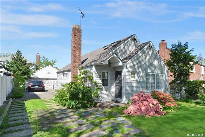 Detached Cape on Oversized Lot Lovingly Maintained by Longtime Owners. The First Floor Offers a Living Room, Dining Area, Eat-In Kitchen, Two Bedrooms, and One Full Bathroom. The Second Floor Has a Bedroom, Den, and Full Bathroom. Fully Finished Basement with Half Bathroom and Closets Galore. Three Zone Gas Heat, CAC Ready, Sun Soaked Yard, Private Driveway, and Two Car Garage (Needs TLC-As-Is). Located Near Schools, Shops, and Houses of Worship.