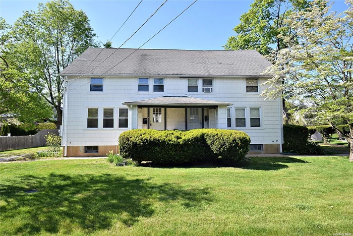 Side-by-Side 2 Family Duplex in North Syosset, 2 Identical Unit with 2 Address (12 Baylis Pl & 10 Baylis Pl), Each Unit has Livingroom,  Formal Diningroom, Eik, 3 Bedrooms, 2 Baths, Full Basement with Laundry, Utilities, Open Front Porch, Gas Heating and Cooking, Private Enterance and Driveway, Detached Garage, Oversized Nice Property