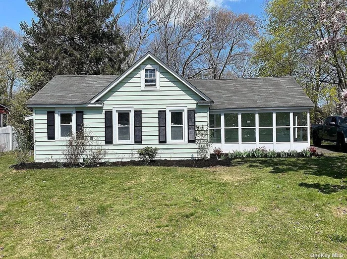 LOCATION, LOCATION, LOCATION!! Charming 2BR, 1BA on a cul de sac south of Montauk Hwy, just shy of a 1/2 acre. Great starter home or room for expansion to create the home of your dreams! One block from elementary school.