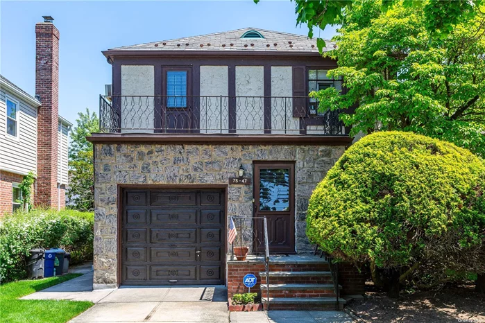 This well-kept Tudor colonial has great possibilities for extension. First Floor LR, DR, EIK. 2nd Floor 3 Large Bedrooms, Full Bath. Finished basement with office/ fam room, 1/2 bath, and laundry room. School District 26. Close to Exp. Bus to City, 1/2 block to Cunningham Park. 2 blocks to school, Shopping, and the house of worship.