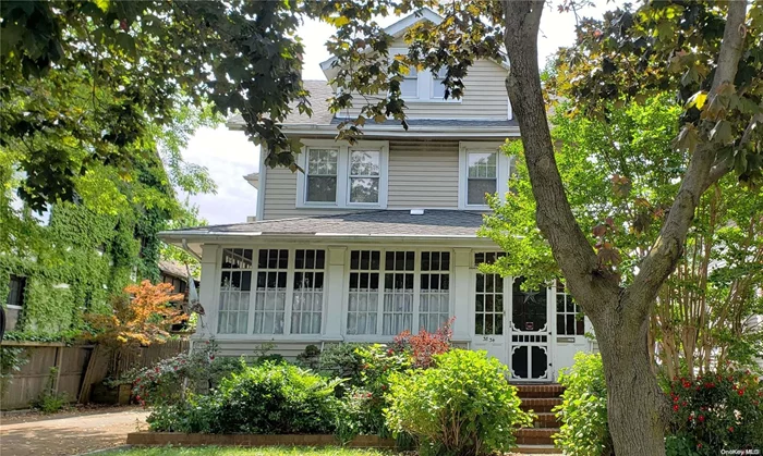 Detached Victorian Style Colonial in Prime Bayside Location with Lots of Old World Charm Throughout! The First Floor Offers an Oversized Living Room with Fireplace, Banquet Style Formal Dining Room, Huge Eat-In Kitchen, and Eastern Exposed Enclosed Porch. The Second Floor Has Four Bedrooms, and One Full Bathroom with Radiant Heat. The Finished Walk Up Attic is a Perfect Recreational Space. The Property is 4, 500 Square Feet, R3X Zoned! Near Bell Boulevard, the LIRR, Public Transportation, Schools, and Shops.