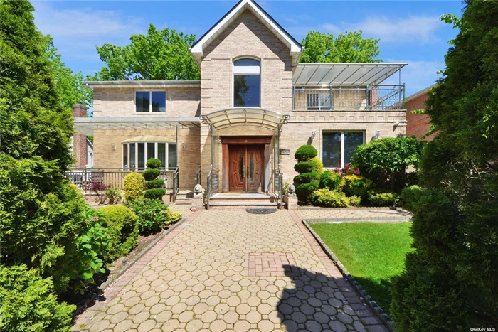 Welcome to this NEWLY RENOVATED Custom 1-Family Detached Colonial House Located In The Prestigious Fresh Meadows Area. Over-sized colonial home which boasts 6 large bedrooms- primary bedroom (REDONE IN 2022) on the 1st floor together with a huge oversized living room and dining room - Eat in Kitchen with access to a gorgeous backyard and has guest quarters. 2nd floor contains 4 bedrooms- a primary bedroom with balcony (REDONE IN 2022) and additional 3 bedrooms and 2 bathrooms,  as well as a finished attic. The basement (REDONE IN 2022) is fully finished with separate entrance. and half a bath. Near Public Transportation, Schools, Dining, And Shopping. A Must See!!!