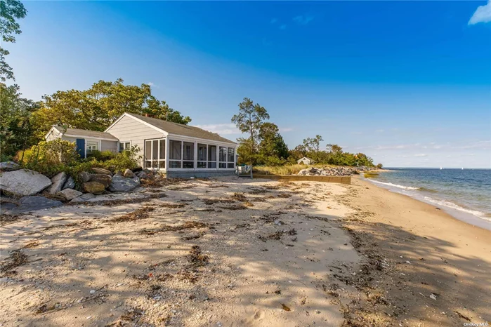 Welcome to Seaview, a charming waterfront beach bungalow with 400ft. of sandy beach in Centre Island. Summer Rental: $15, 000/month & Yearly Rental: $7, 500/month.