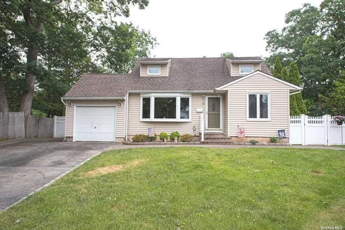 Brand new to market! This expanded cape features a main level master bedroom suite with ensuite bath & walk in closet, A spacious EIK with center island, 6x6 pantry & large dining area with sliders leading to trex decking, 3 additional spacious bedrooms, along with separate office with an outside entrance & laundry room in basement. Beautifully refinished hardwood floors, updated anderson windows & custom molding throughout main level along with tons of closets & storage! This home also features CAC, natural gas heating, an updated 200 amp electrical service, updated roof & much more! Set on a flat .25 acre of fully fenced property in a lovely col-de-sac.