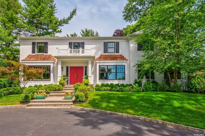 Beautiful and Recently Updated Center Hall Colonial with In ground Pool in the Village of Plandome! Perched on over half an acre this spacious home offers an inviting Family Room with Fireplace w/Wet Bar, A Bright Living Room w/office area and sliding doors overlooking a peaceful garden, Formal Dining Room, Sunny Eat In Kitchen with sliding doors to to an outdoor deck perfect for dining and entertaining. A Guest Suite with Full bath, Laundry Room, Powder and Back Staircase complete the first floor.Second level offers a newly renovated Master Suite w/New Bath, Walk In Closet, Gas Fireplace, Radiant Heat and Sonos Sound System.There are 3 additional Bedrooms, 2 New Full baths and a Sitting/Office Area. Fabulous Full finished Lower Level with TV Room, Bar, Fireplace, Billiard Area w/Office, Full Bath, Kitchen, Second Laundry, Mudroom, OSE and Garage. The Circular Driveway with Access to Plandome RD and West Dr make this home convenient to Plandome Village Green, Train and Town. Manhasset Schools