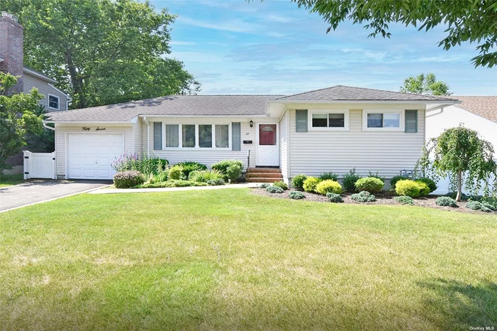 Charming Ranch in Plainedge Schools, Offering 3/4 Bedrooms & 2 Baths, Formal Living Room, White Eat In Kitchen/Dining Room Combo w/Gas Cooking, 3 Bedrooms & Den, All Hardwood Floors & Hi Hats As Shown, Lower Level Finished Space, Laundry, Bath, Storage & Utilities, Quiet Fenced Yard w/Brick Patio, Perfect for Entertaining! 100 Amp Electric, CAC, Oil HW Heating, IGS Generac Gas Generator!, Architectural Roof & Vinyl Siding, Come take a look and make this home your own! Taxes $12336, NYS Star $1633