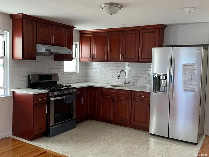 Location, location location! Steps from Crocheron Park and a short walk to restaurants, bars, shops, bus and LIRR for a quick ride to Penn Station. Newly renovated 2 bedroom 1 bath duplex with brand new appliances on the 2nd and 3rd floors of a 2 family house. Spacious and large open concept kitchen/living room with a lot of natural light and hardwood floors throughout the apartment. Good size bedroom on the 2nd floor and a very large bedroom with a walk in closet on the 3rd floor. Quiet street with plenty of street parking. Tenant pays for heat and electricity. No pets and no smoking. Income verification, good credit required.