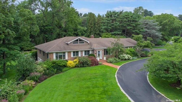 The essence of single-story living is perfected in this stunning 5 bedroom, 3.5 bath ranch on a magnificent acre with pool, located on a cul-de-sac. Just a few of the many extras are the home&rsquo;s loft office, newly finished full basement and circular driveway, full house generator, newly outfitted garage by Garage-Tek, and property that has been entirely organically tended. Easy and luxurious living is yours to enjoy at 3 Cedar Lane.