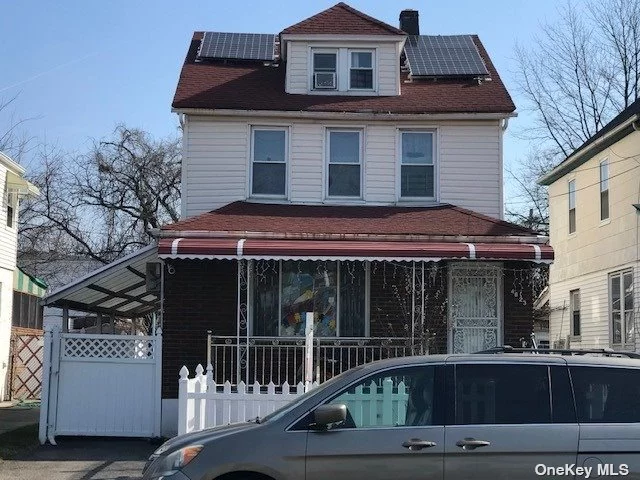 1 Month Security Deposit Tenant pays brokers fee. Well maintained 2 families for Rent (including the basement, 1st floor, 2nd floor, 3rd floor) Whole house 4 floors 2 families $3500, or Separate Entrance 2 floors 1 family $1800, either 1st FL-1Br + whole Basement, or 2nd FL-1Br, 3rd FL- 1Br, 2 families total 3Br, 3 Baths, full finished basement with access from the side yard. Zoning R3 Lot 30&rsquo; X 100&rsquo;, Built in 1920 Building 20&rsquo; X 28&rsquo; (560 SF on 2nd & 3rd floor, legal rear extension on 1st flr, total 1, 580 SF plus basement). West exposure so full of sunshine. Solar panels are installed on both sides of the roof for more energy saving. Walking distance to Bayside LIRR train station. Half block to Q27 connecting to Flushing downtown 7 train/LIRR. Convenient location to meet all your needs.