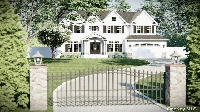 Blending traditional charm with a luxurious modern layout! To be Built by Syosset&rsquo;s Talented, High End Builder. This 6 Bedroom/4.5 Colonial has magnificent curb appeal, entering the property through stone pillars with electronic gates. Interior boasts almost 4000 sq. ft. of luxurious living space, white-oak hardwood floors, exquisite moldings, coffered ceilings, High-End Chefs EIK with gas cooking and large island open to Great Room, and additional sunroom with walls of windows! 2 car garage, mudroom, pantry, large home office/1st floor bedroom w/ full bath, additional powder room, 5 add&rsquo;l bedrooms upstairs including impressive primary suite with radiant heat floors in bathroom, massive basement, 9&rsquo; high ceilings, CAC. Incredible park-like property on .85 of an acre! Close to LIRR, shops, and more! Syosset School District! Photos of builder&rsquo;s prior work.