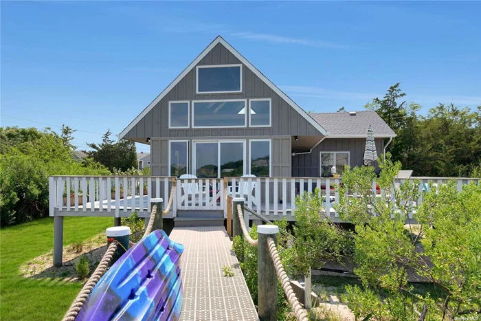 Spectacular waterfront retreat with new dock and views of Peconic Bay. Elevated in a beautiful setting with complete privacy, this remarkably renovated home includes brand new finishings built with precision from top to bottom. Perfect for relaxing or entertaining with plenty of light, large windows and doors throughout fully showcasing the amazing panoramic waterviews. Enjoy moving into a home with brand new custom kitchen and bathrooms, new hvac with on-demand features, new roof, plumbing & lighting. This home boats the ultimate in privacy, ready to move-in and at a premium location on the North Fork! Custom architectural renderings for second story addition available upon request for an additional fee.