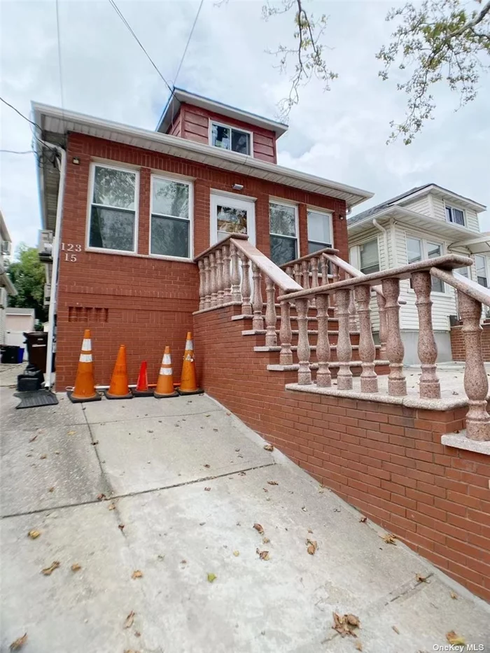 Flushing detached legal 2-family house on southward facing 2, 310 sf lot. First floor: living room/dining room, kitchen, 3 bedrooms, 1 bathroom, access to backyard. Walkout lower level: dining room, kitchen, 3 bedrooms, bathroom and laundry room. Renovated in 2019 with new roof, front stairs, doors, windows, 4 ductless split ac/heaters, insulations. Parking spot in front, shared driveway, easy street parking. R4A zoning. Near Q-25/65 bus stops to Flushing. Whitestone Expressway (I-678) Exit 14.