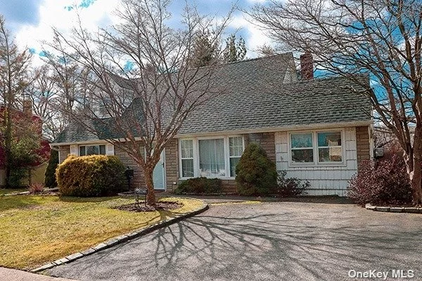 Dormer Cape situated mid block in Bethpage School District #21. Great curb appeal with vinyl siding. Main floor has Master Bedroom, 2nd Bedroom, Full Bath, Living Room, Dining Room, Eat In Kitchen and Den. 2nd Floor offers 2 additional Bedrooms. Large yard with shed. Great value play, this one isn&rsquo;t going to last