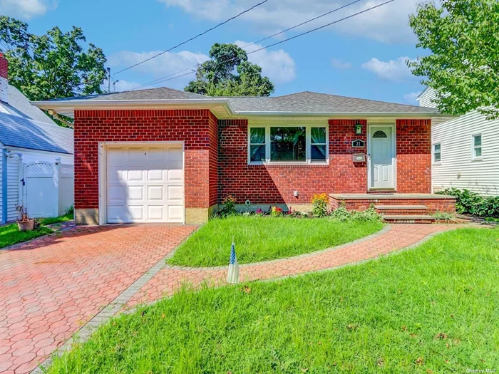 Check out this Mesmerizing Ranch in Bethpage.This Beautiful Brick house features a Spacious Living Room, Formal Dining Room, Gorgeous Eat in Kitchen w/SS appliances & Granite counters, 3 Wonderful Bedrooms, 2 Baths, Huge Full Finished Basement w/Outside Entrance, Central AC, Hardwood floors allover, Private parking..A Lush green scenic backyard to relax with friends & Family ..Close to all amenities..Must See !!