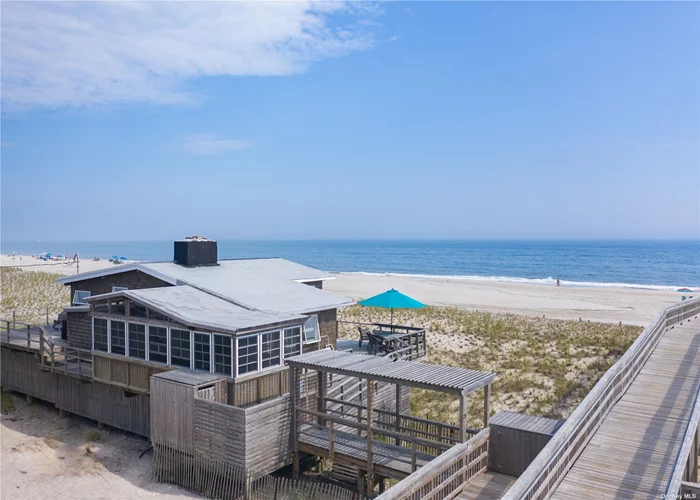 Ocean-Front Gem! LOCATION, LOCATION, LOCATION! This spectacular beach-front home has high or cathedral ceilings throughout, wrap-around deck with lounging and outdoor dining, screened-in porch with 3 season windows, outdoor shower and GORGEOUS OCEAN VIEWS throughout. The home is extremely bright and airy with 3 bedrooms and one and 1/2 baths. Enjoy the serenity of beautiful Robbin&rsquo;s Rest, while only a 10 minute walk to the Village of Ocean Beach. Its unique location abuts the FI National Seashore to the East, where you have unobstructed views and no building is permitted. A one of a kind sale. Just put on the market.
