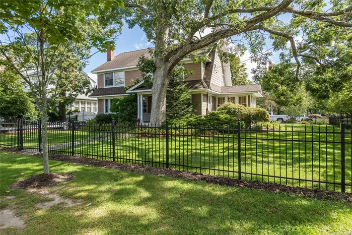 Pristine Dutch Colonial located in Old South Islip. Olde World Elegance. Wainscoting, Custom Molding and Panels, and fully updated through out, while maintaining style. Spacious Kitchen boasts Wolff Stove, and Tile to replicate Antique Dutch Mural and Radiant Heat.  Beautiful Study with Fireplace off kitchen, Coffered Ceiling in Dining Room, with adjoining Sun Room. Master Suite with Vaulted Ceiling, Ensuite Bath and Walk- in closet. Spacious Bedrooms with oversized closets and new bath. Third floor is finished, perfect office or extra playroom. Mechanicals, heating, Cac and elec all updated,  roof 5 yrs. Detached oversize 2 car garage.