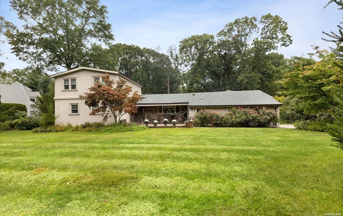 Fabulous, Completely Renovated & Expanded eight years ago, 6 Bedroom, 4.55 Bath Farm Ranch In The Gates Of Woodbury! Open flow floor plan with wide wood plank floors, vaulted ceilings plus chef&rsquo;s, open concept kitchen makes this a great home for entertaining! Private master bedroom suite on the main floor with walk in closet, full bath with oversized shower, and doors leading to outdoor patio. Original master bedroom suite and two additional bedrooms and full bath complete the first floor. Second floor features two bedrooms & a full bath. Flat, 1 Acre Property with Inground, Heated, Gunite Pool & Tennis In Perfect Location. Finished Basement Plus Generator, and two car garage. Too Much To List! Syosset Schools.