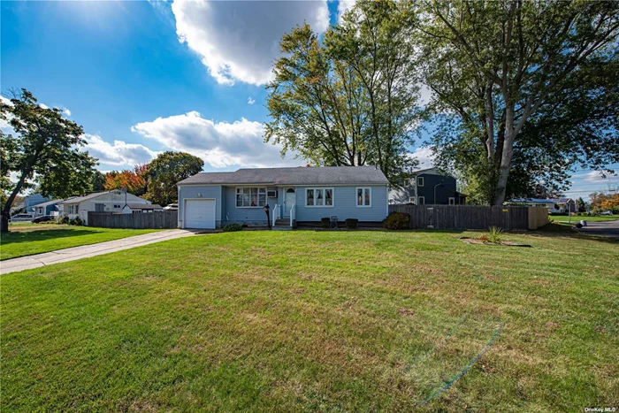 Many Possibilities in this Beautifully Maintained Ranch on Large Corner Property. Features Updated Bath with Granite Vanity. Hardwood Floors. And Full Finished Basement. Low Taxes!