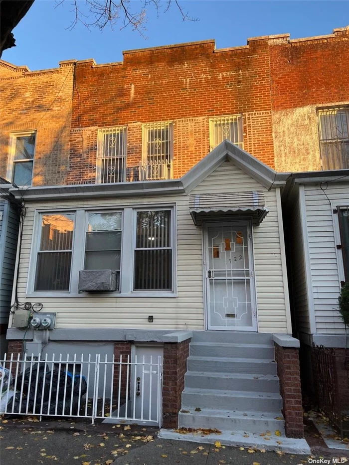 Conveniently located 1.5 blocks to L/M Train (Halsey St. Stop) and shopping this 2 family home which will be delivered vacant on title is ideal for a user and/or investor. 2 bedroom apartment over 2, full basement and a driveaway in rear with 2 parking spaces + 1 car garage. Call today for a private showing!