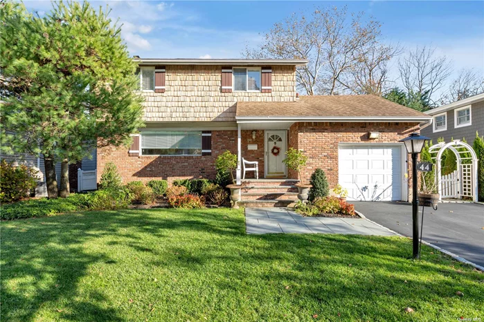 Pristine move-in ready 3 bedroom, 2.5 bath Colonial on 60 X 100 lot in the desirable Soundview section. 1st Fl features an Eik, Dining Room, Living Room and Den w/built-ins, and Powder Room. Sliding doors lead to a beautifully landscaped yard w/patio. 2nd Fl consists of a Primary bedroom w/bath plus 2 generous sized bedrooms and full bath. Finished basement w/egress window, large recreation room, and laundry room w/storage area. CAC. Hardwood floors throughout. 1-Car Garage.