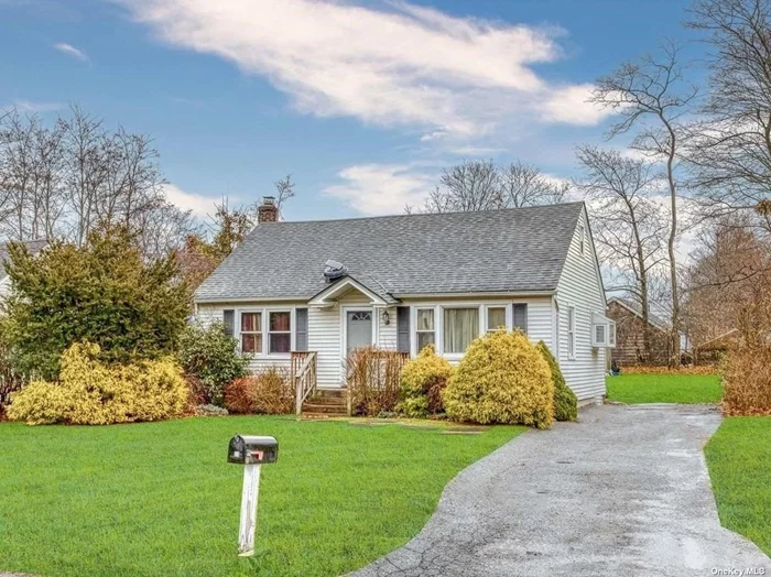 This Beautiful Home in the Heart of Center Moriches is perfection. Features Include: Bright and Airy Formal Dining Room, Living Room and Eat In Kitchen, Nice Size Bedrooms, Hardwood Floors, Two Full Bathrooms, Full Basement, Beautiful Fenced in Yard. Close to Town, Restaurants and Beaches, easy access to highways.