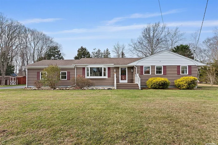 This meticulously maintained ranch is located in the desirable Southwood neighborhood of Southold, and is part of Southold Park District which includes Founders Landing and marina access. This home includes 3 bedrooms, 2 full bathrooms, an additional en suite with another full bath and private entrance. Other amenities include: CAC, deeded creek access/park, garden shed and is wired for a full house generator. This home perfect for full time living or a 2nd home on the North Fork.