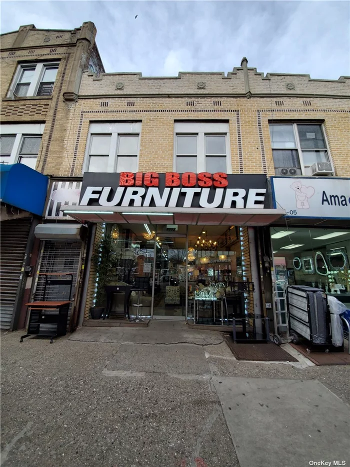 Second floor walk-up office in the rear of building above a well-established neightborhood furniture store. Very busy section of Jackson Heights with lot of pedestrian traffic. Surrounded by many national chains and local businesses, 2 blocks from bus stops and #7 train stations.