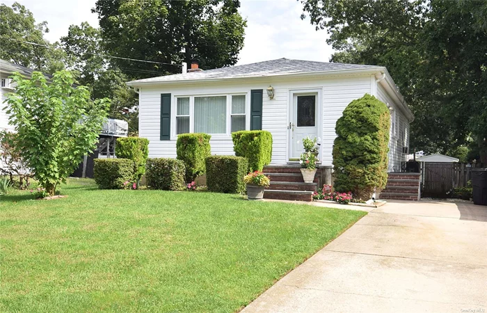 Great opportunity to own this charming 3 Bedroom Ranch - well maintained and meticulously kept. Many efficient and tasteful features throughout. Double yard lot (backyard extends to other side of street). Basement has den/entertainment room, laundry room and plenty of storage. This home wont last!