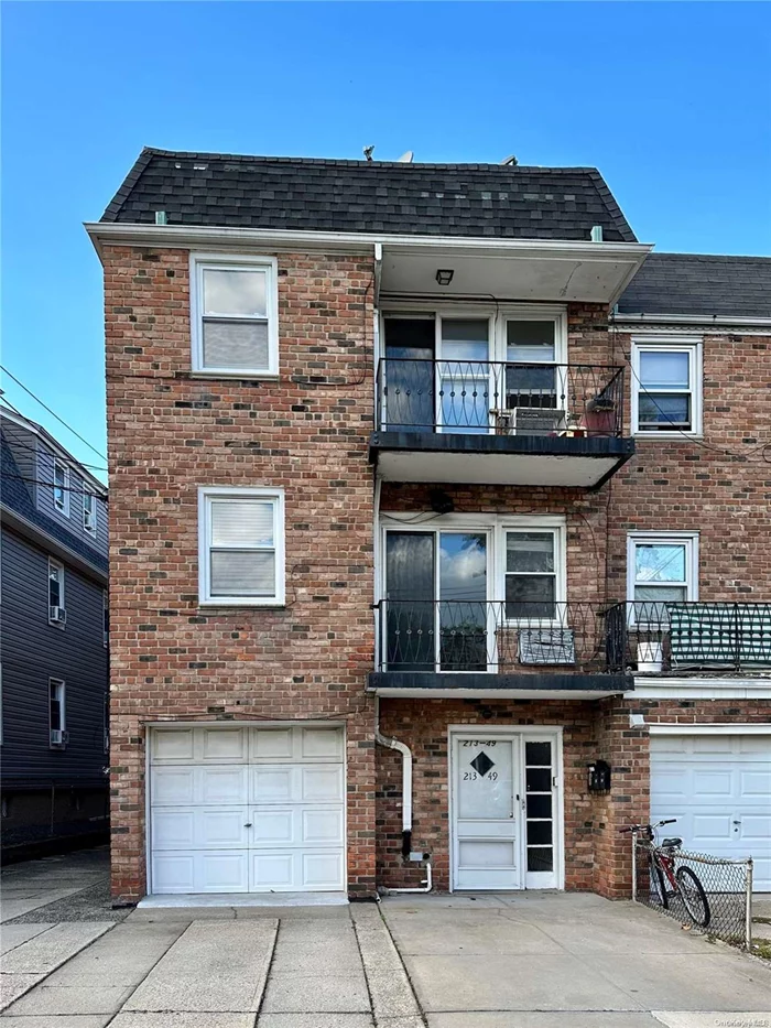 Prime location in heart of bayside. Legal 2 family. South exposure. 1Fl; 1 bed, 1 bath, kitchen, LR/DR, 1 car garage. 2 Fl: 3 Bed, 1.5 Bath, kitchen, LR/DR, balcony, 3 Fl: 3 bed, 1.5 Bath, Kitchen, LR/DR, balcony. Basement: big open space, exit to the backyard, boiler room. 2 Fl & 3 Fl have been renovated in 2022. long driveway can park 3 cars and 2 cars in front. total 5 parking possible. Close to the supermarket, park, school, restaurants, shopping center, public transportation. Q13, Q31 bus right around the corner, 10 minutes walk to the LIRR Bayside Station.